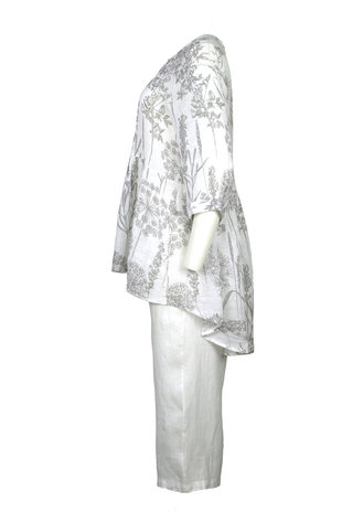 Blueberry Italia linnen broek wit 9029