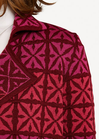 Oleana Long Cardigan 338 K bordeaux