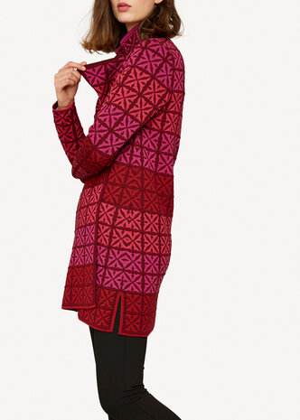 Oleana Long Cardigan 338 K bordeaux