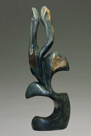 Stenen tuinbeeld, Bloem abstract uniek