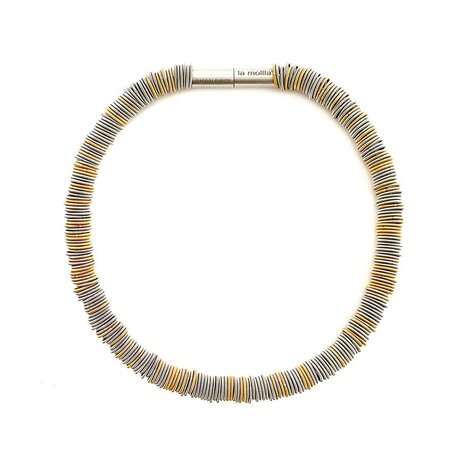 La Molla Collier N 1 OR ketting stalen veren 14061