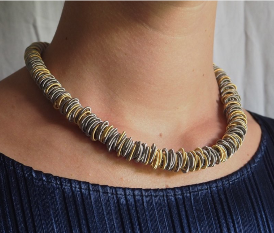 La Molla Collier N 1 OR ketting stalen veren 14061