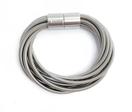 La Molla Armband Twist metalen veren roestvast staal armband 140870 