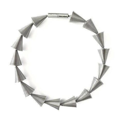 La Molla Collier cone metalen veren ketting 14013