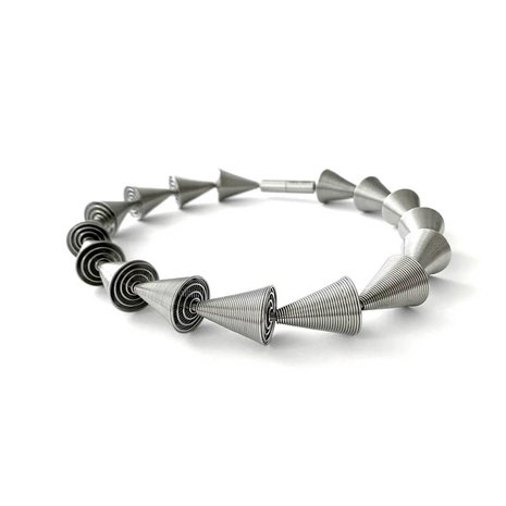 La Molla Collier cone metalen veren ketting 14013