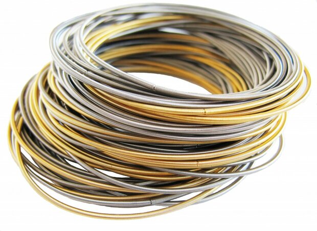 La Molla Armband Sel & poivre OR metalen veren armband 14067