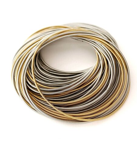 La Molla Armband Sel & poivre OR metalen veren armband 14067