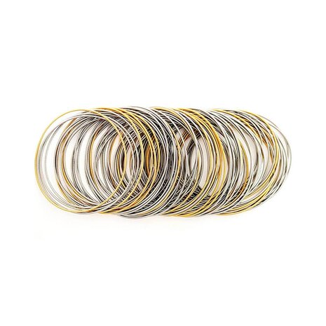 La Molla Armband Sel & poivre OR metalen veren armband 14067