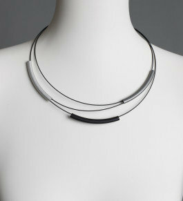 Step by Step ketting 600388 aluminium zilver, antraciet en zwart