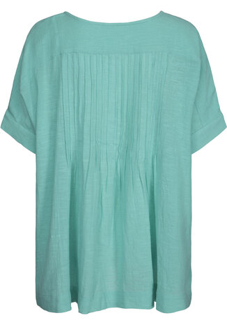 Two Danes Top Shirt Greta Turkoois, Scandinavische kleding
