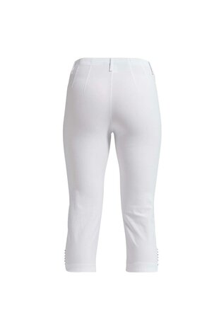 Laurie broek, model Dora Regular Capri 3/4 basis viscose wit 28042-10970