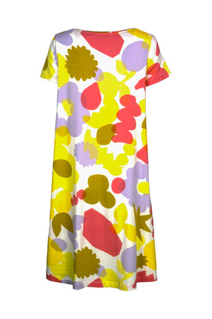 Mansted jurk kleding Miep geel rose 