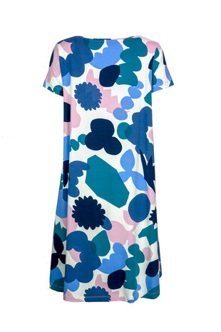 Mansted jurk kleding Miep blauw groen