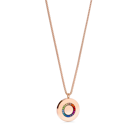 Coeur de Lion Ketting 5004/ /1577 Multicolor Ros&eacute; Goud