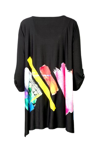 Ralston&nbsp;tuniek Mia zwart met print multicolor