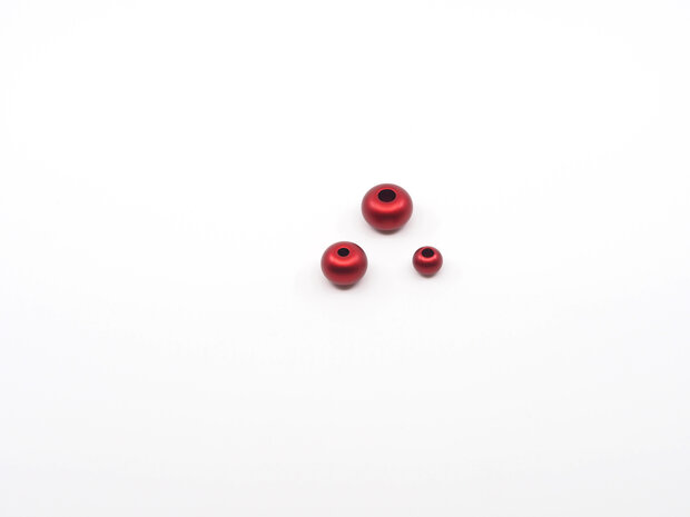 Otracosa sieraden rood kralen ketting rood, groot, middel, klein 