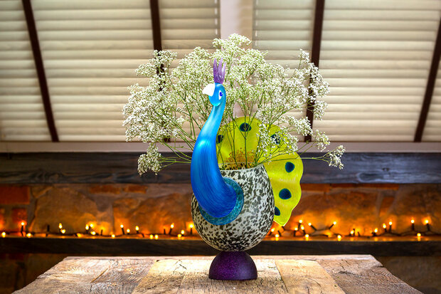 Glasstudio Borowski Peacock Lime green