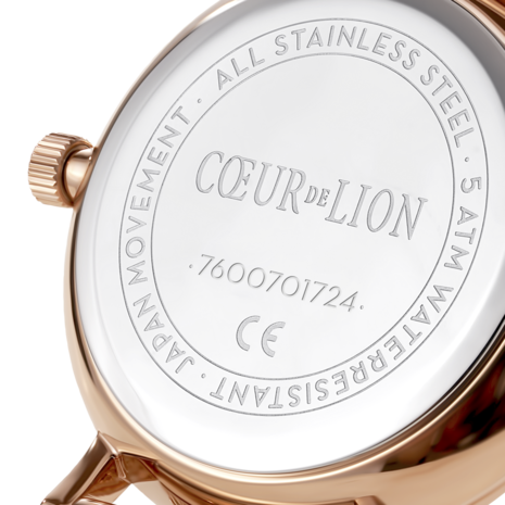 Coeur de Lion Horloge 7601/ /1036 Champagne Sunray Lederen band