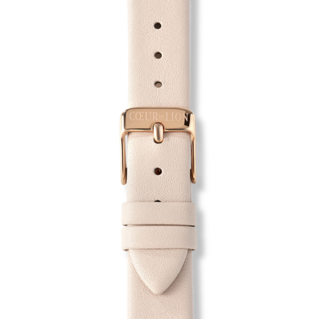 Coeur de Lion Horloge 7601/ /1036 Champagne Sunray Lederen band