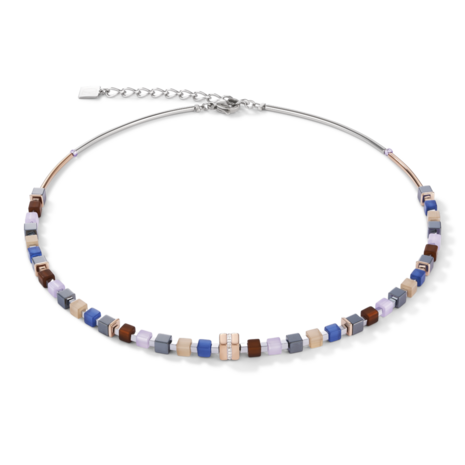 Coeur de Lion Ketting 5009/ /0740 Blue-Brown-Lilac