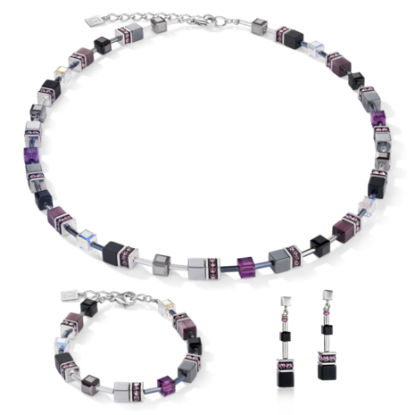 Coeur de Lion Oorbellen 5011/ /0824 Amethyst