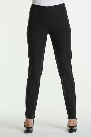 Laurie broek, model Kelly regular katoen zwart 29714-99970