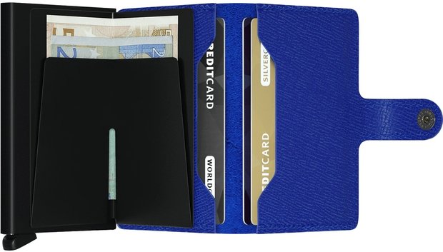 Secrid Miniwallet M Crisple Blue-Black portemonnee