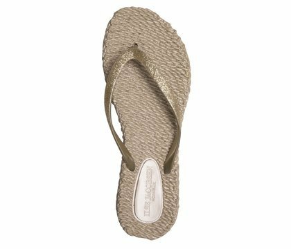 Ilse Jacobsen teenslipper met glitter Platin