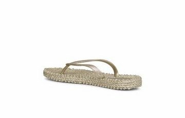 Ilse Jacobsen teenslipper met glitter Platin