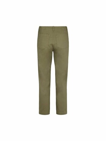 Laurie broek, model Piper Regular Cropped basis katoen khaki 22465-55104