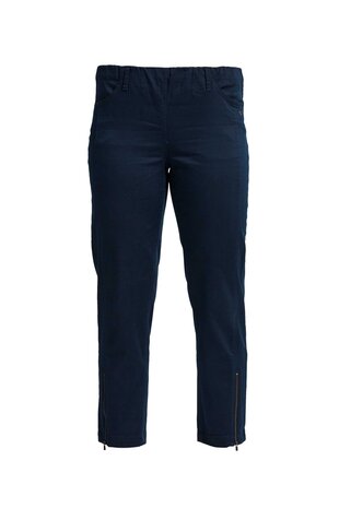 Laurie broek, model Piper Regular Cropped basis katoen navy 22465-49200