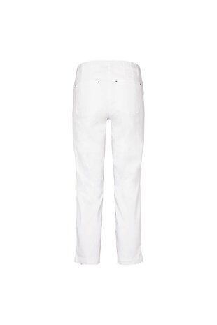 Laurie broek, model Piper Regular Cropped basis katoen wit 22465-10100