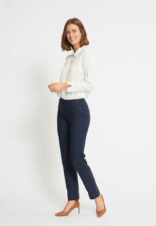 Laurie broek, model Betty Regular basis viscose blauw 27014-49970