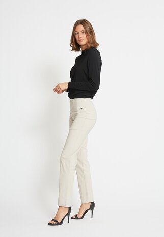 Pantalon Laurie, mod&egrave;le Betty Regular basic viscose sand 27014-25137