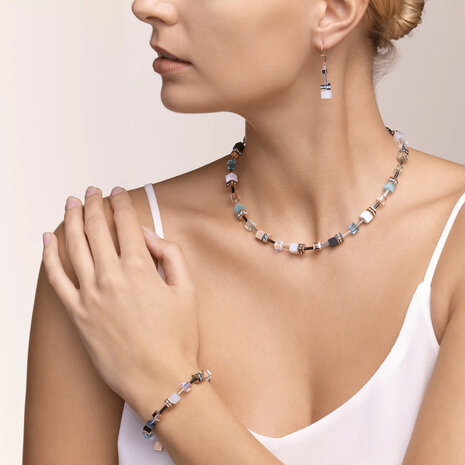 Coeur de Lion Ketting 4905/ /2010 Aqua-Beige