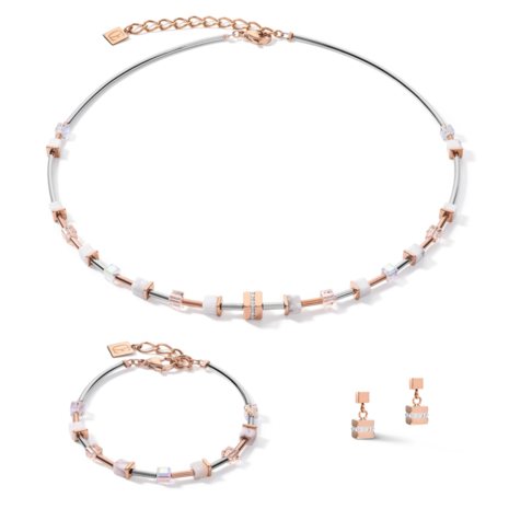 Coeur de Lion Ketting 5023/ /1822 Crystal-Rose Gold