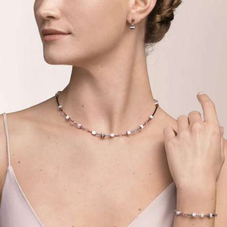 Coeur de Lion Ketting 5023/ /1822 Crystal-Rose Gold