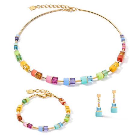 Coeur de Lion Armband 5020/ /1535 Multicolor Rainbow-Gold