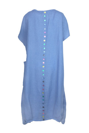 Ralston kleding, jurk Iris linnen lichtblauw