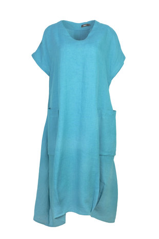 Ralston kleding, jurk Iris linnen turquoise