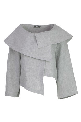 Ralston kleding, jasje Lidia linnen grijs