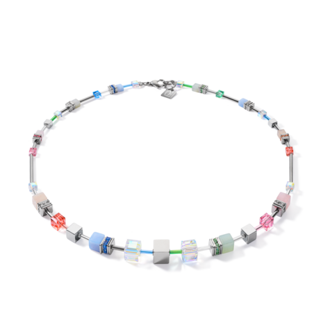 Coeur de Lion Ketting 5007/ /1522 Multi Pastel-Zilver