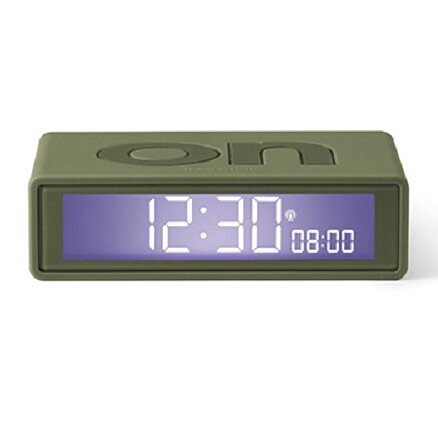 LEXON Flip Travel Clock legergroen LR151K9