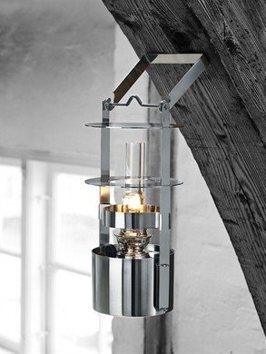 Stelton Scheepslamp, olielamp klein RVS, 34 cm hoog, model 1004