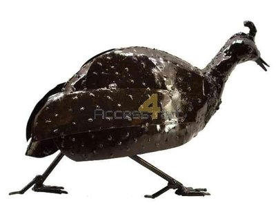 Metalen Parelhoen middel lopend, metalen vogel | Birdwoods