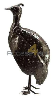 Metalen Parelhoen middel staand, metalen vogel | Birdwoods