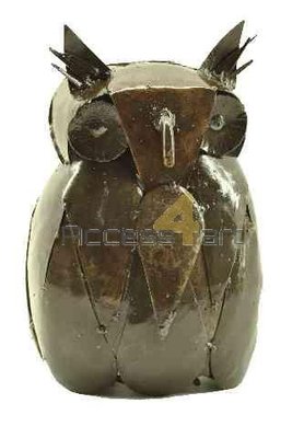 Metalen Uil groot staand, metalen vogel | Birdwoods