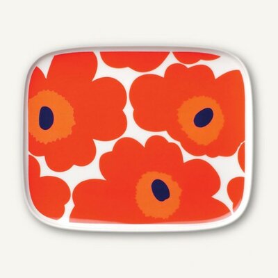 Marimekko servies Oiva/Unikko schotel rood 063436-001