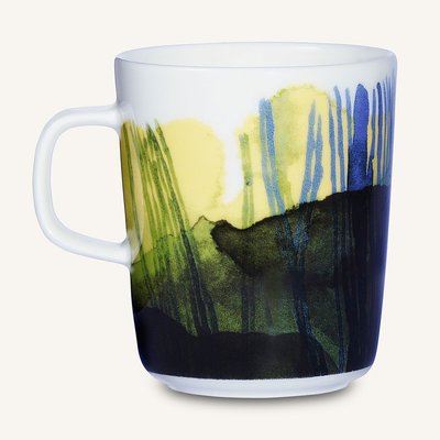 Marimekko servies Oiva beker zwart/groen 2,5 dl 067070-166 