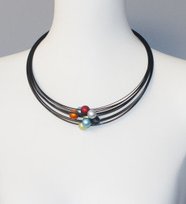 Step by Step ketting 600578 | blauw, groen, zilver, zwart, rood, oranje